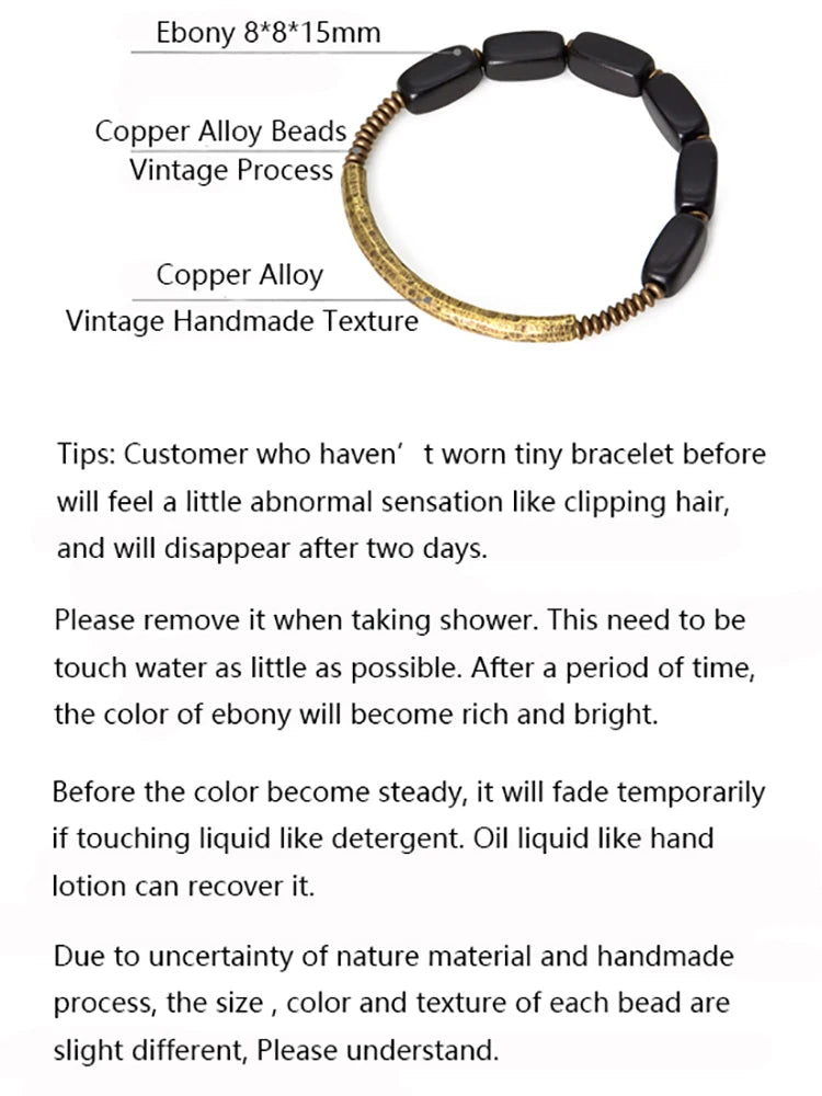 DIAMOURA BRASS EBONY BRACELET