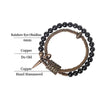 DIAMOURA BLACK OBSIDIAN BEADS BRACELET