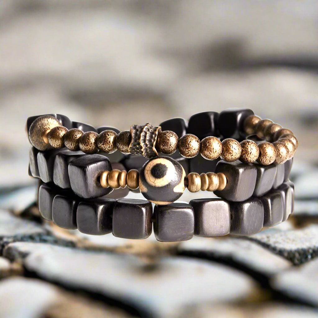 DIAMOURA TWO SET SUIT EBONY COPPER BRACELET