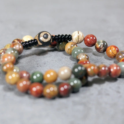 DIAMOURA PETRIFIED WOOD STONE BRACLETE