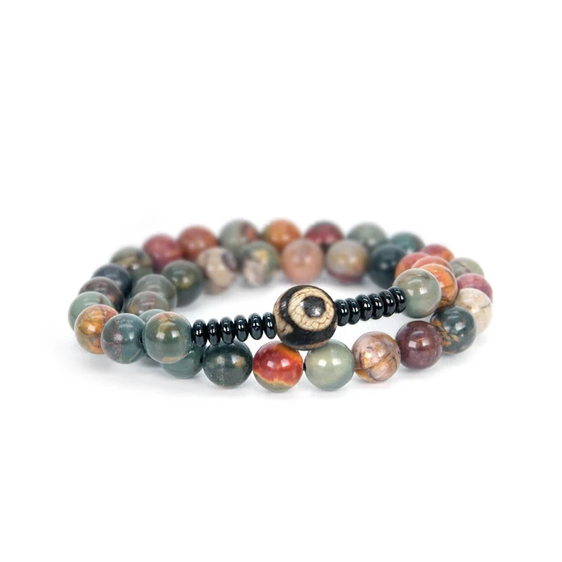 DIAMOURA PETRIFIED WOOD STONE BRACLETE