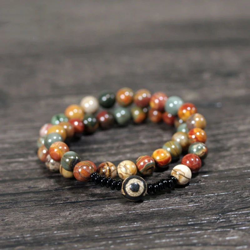 DIAMOURA PETRIFIED WOOD STONE BRACLETE