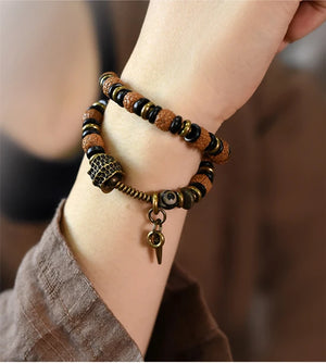 DIAMOURA RUDRAKSHA EBONY BRACELET