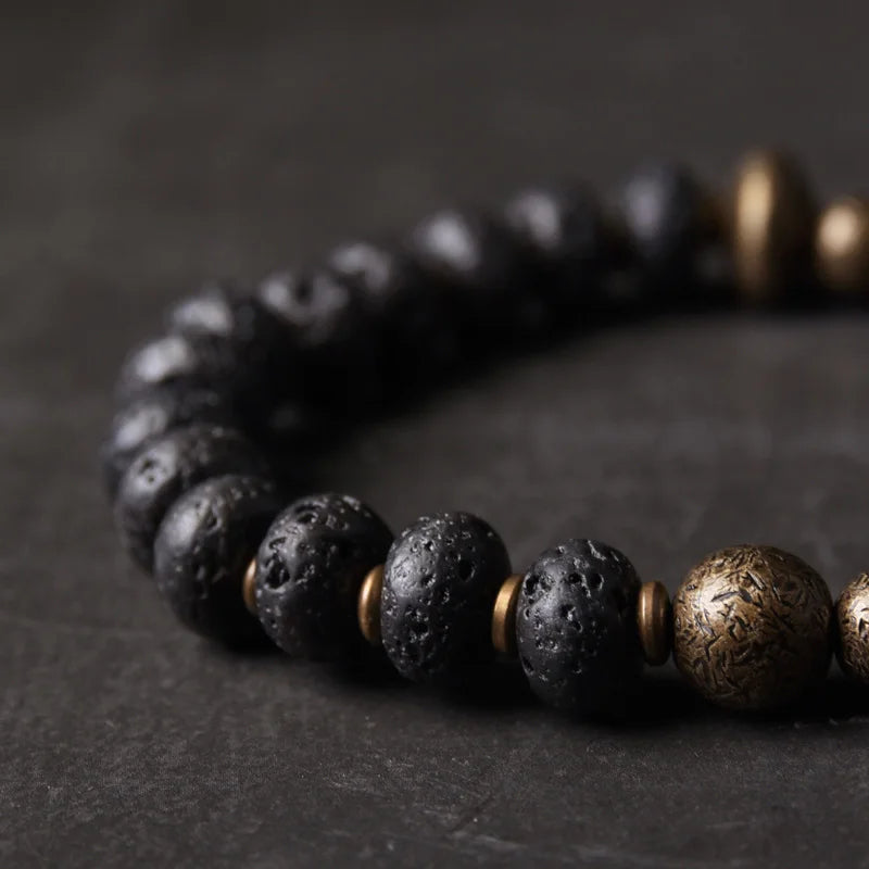 DIAMOURA BLACK LAVA BRACELET