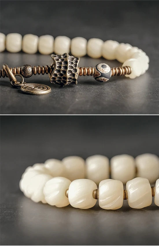 DIAMOURA WHITE BONE BRACELET