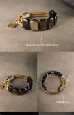 DIAMOURA GOLDEN OBSIDIAN STONE BRACELET